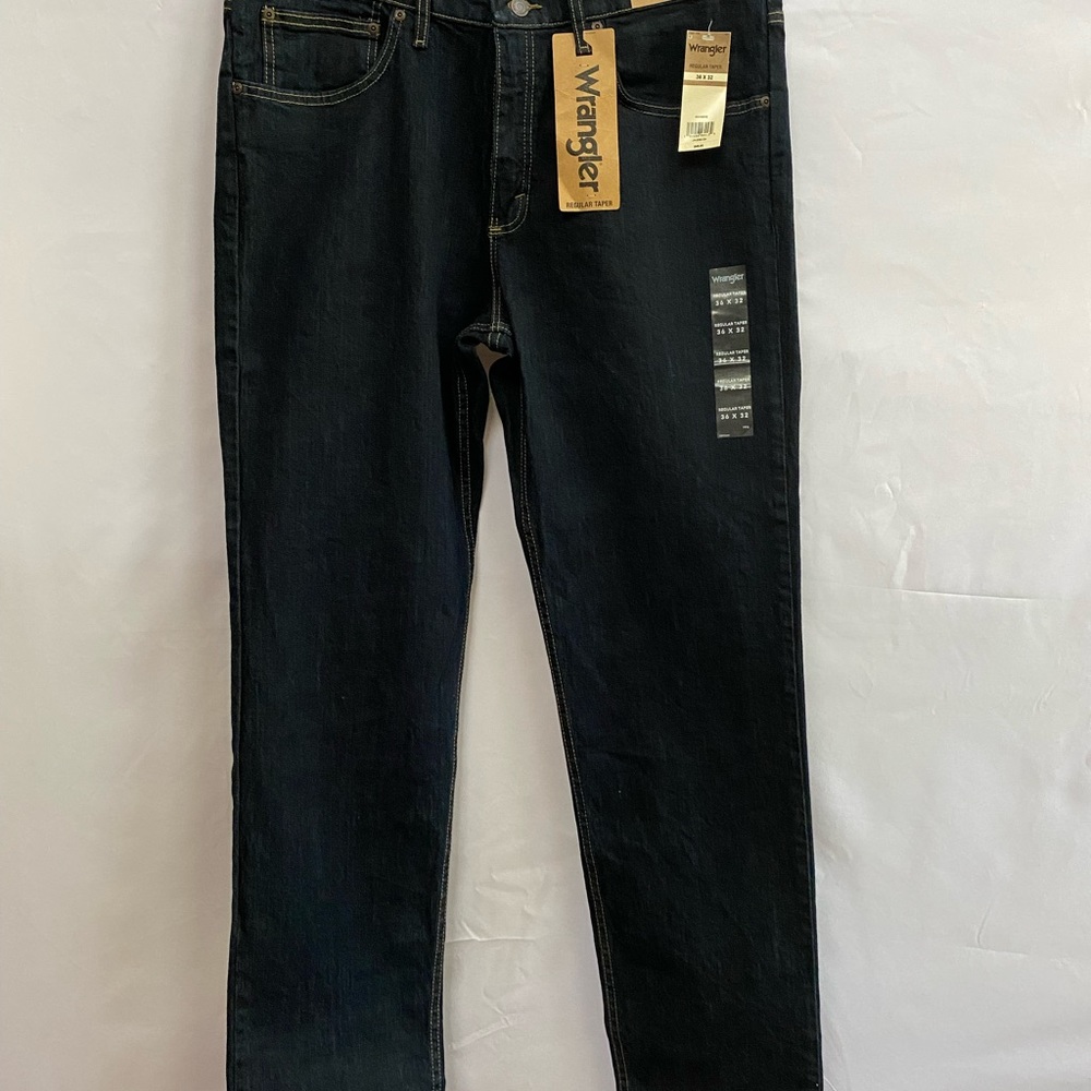 Wrangler man five-star regular flex fit jeans in dark blue